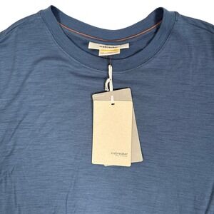 Icebreaker Tech Lite III SS Relaxed Tee Women S Dawn Blue Merino Wool New